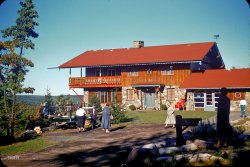 Circa 1957 somewhere in Pennsylvania, another selection from the Kodachrome slides I found on eBay last summer. Who can identify this cozy, colorful, vaguely Alpine tourist attraction? "Wayside Shrine" to the right. View full size.
