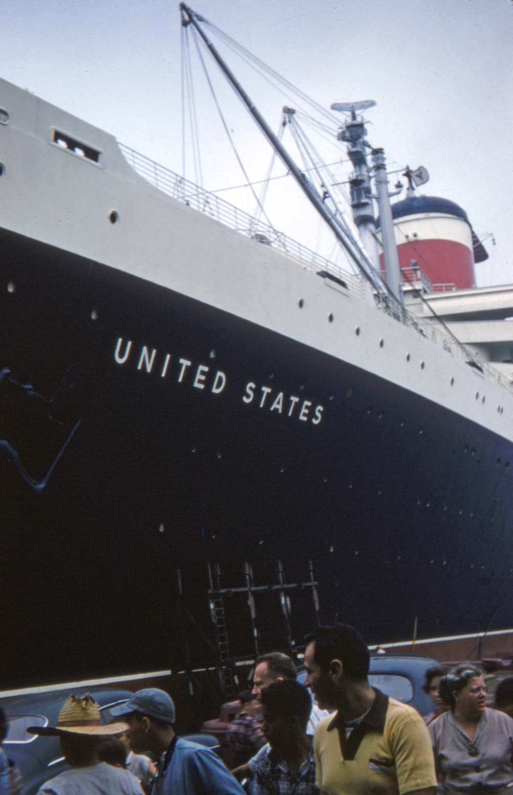 Built in the USA in 1952, The SS United States broke the speed record for Atlantic crossings in both directions. Scanned from a collection of 1100 slides found at an estate sale. View full size.