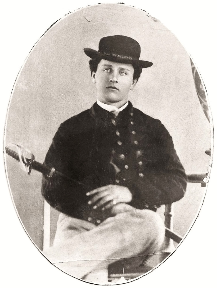 Samuel F. Clifford, Cos. L & F, Virginia 2nd Cavalry. Photo taken shortly after enlistment, 1861, at age 16.

[A relation of yours? -tterrace]
My Great-Grandfather