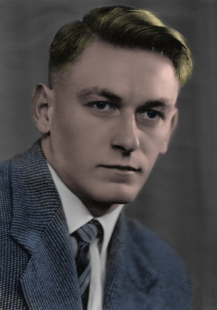 My Dad, 1931 - 1964. Portrait photo 1951, near Zurich Switzerland.