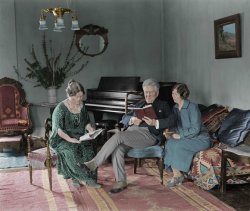 Feb. 25, 1924. Senator La Follette and family (colorized). View full size.