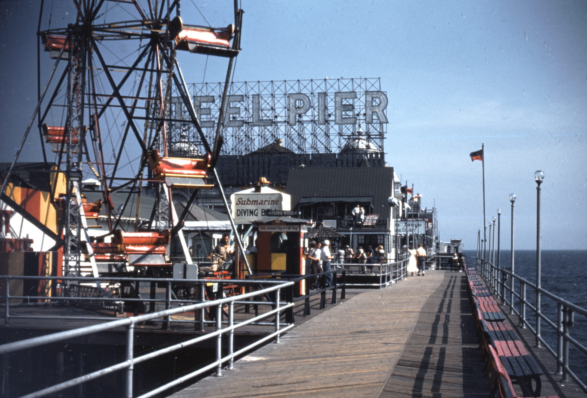 The Steel Pier, Atlantic City. Another in the set of found Kodachrome slides. View full size.