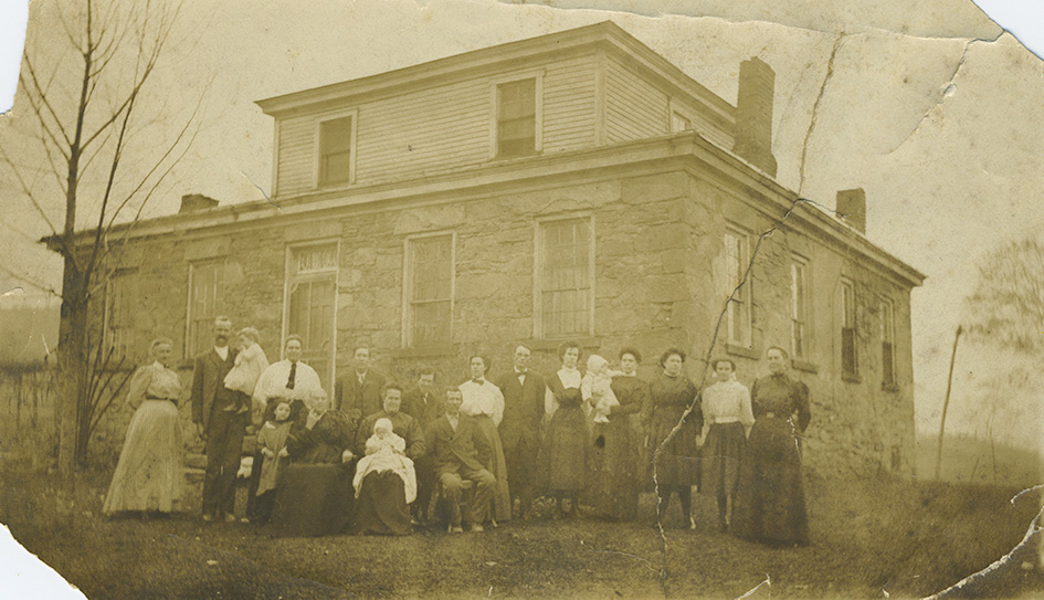 This is my wife's mother's family in about 1915. The farm and stone house have been in the family since about 1892. We are currently renovating this home.