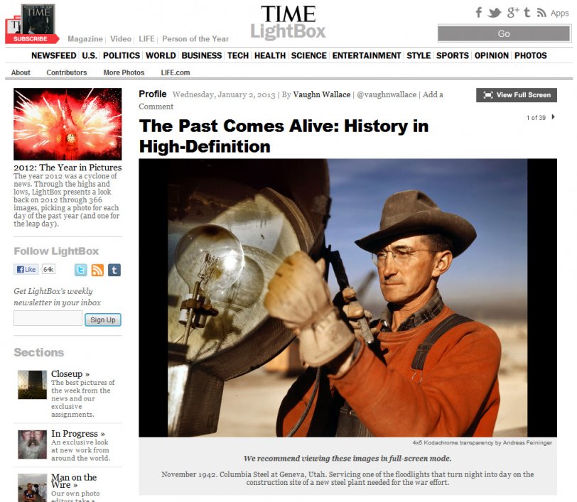 TIME magazine's Lightbox feature kicks off the New Year with a profile on Shorpy by Vaughn Wallace. Click here for a slideshow, and scroll down for the profile.
