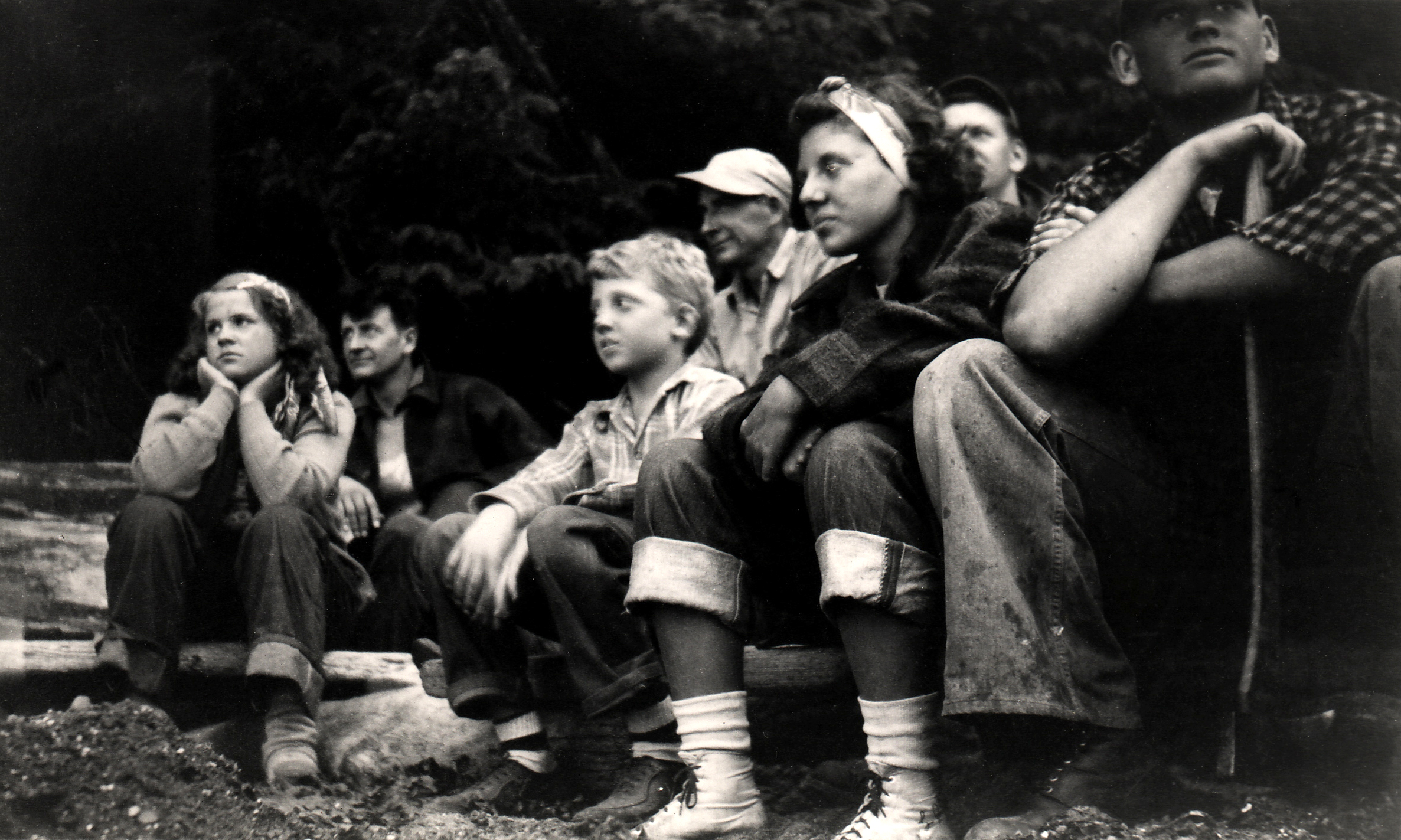 Johnson family on a fishing trip in Oregon sometime in the mid 1940's. 