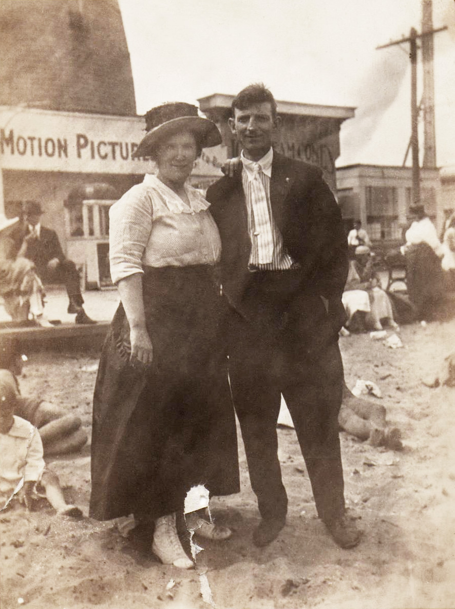 My great-grandparents at the Jersey Shore circa 1920. View full size.