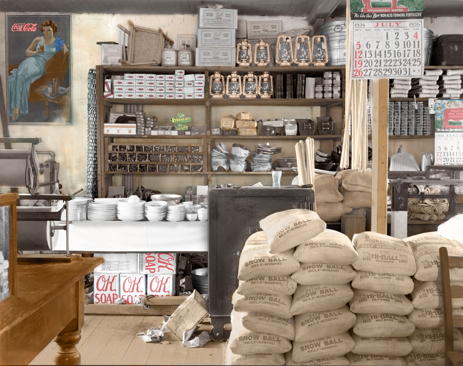 Colorized version of photo that originally appeared on Shorpy. Colorized by Andrew Kelly. View full size.