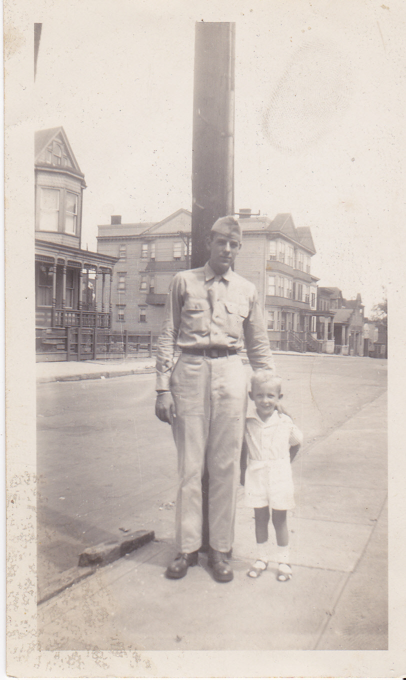 In front of his home on 73rd Street in Union City, NJ. I was four.
