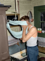 Washstand Cowboy (Colorized): 1939