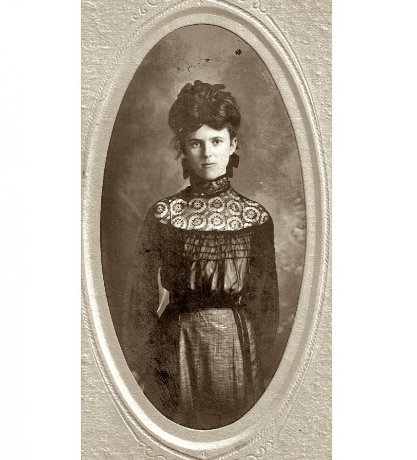 Young lady from Wichita, Kansas. Photographer Studabaker, 142 N. Main St.
