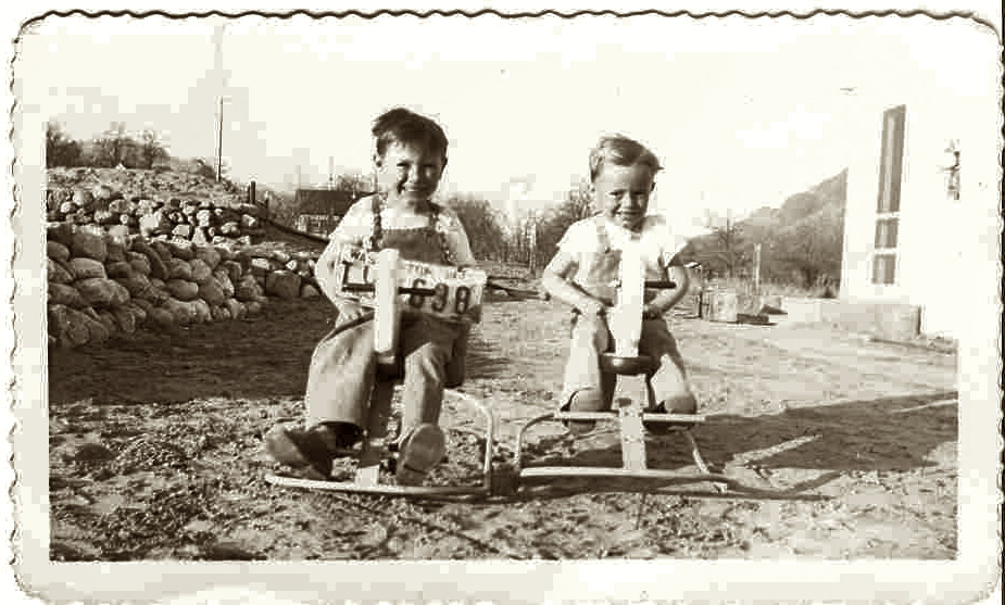 My brother A.C. and me, 1946.