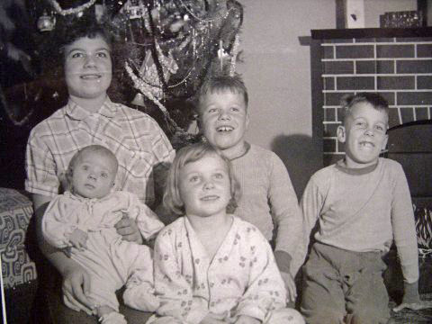 Christmas 1955. South Bend, Indiana, with my brothers and sisters. 