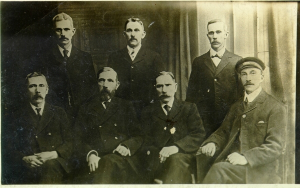 These seven Brothers all worked on the Great Western Railway in the UK. They hold the record between them of the most years dedicated to a company in one generation of siblings. One of them is my Great Great Grandfather! Photo taken in approximately 1880.
