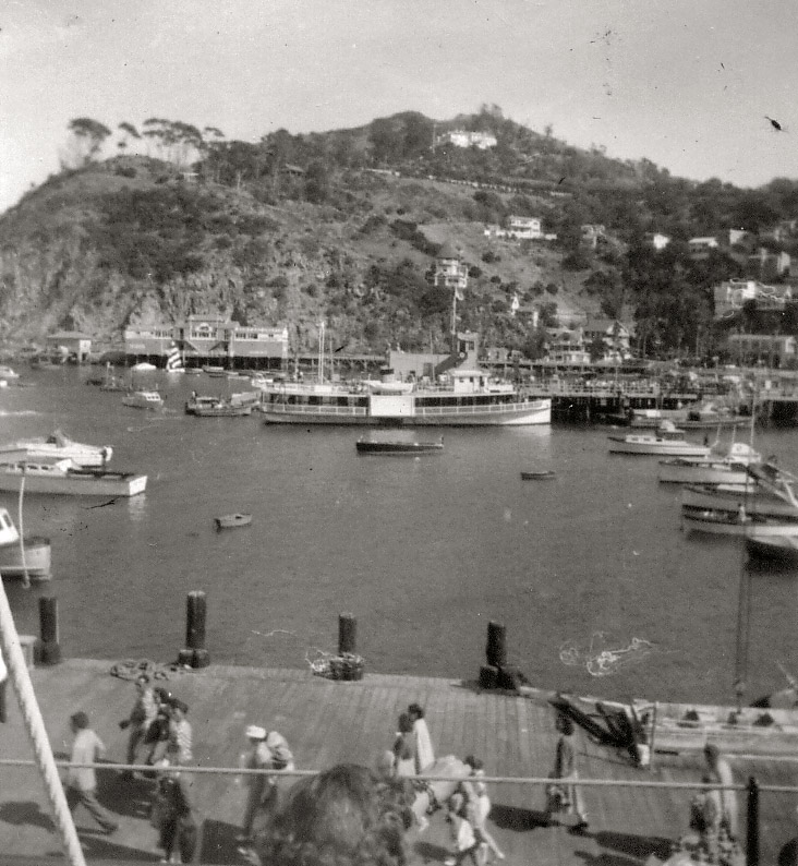 Harbor at Avalon, Catalina Island. I believe that is the SS Catalina in the center of the picture. I'm hoping I can find more photos of this trip. View full size.