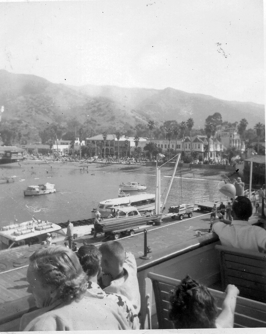 Another shot of Avalon, Catalina Island, looking at the beach and into the town itself. It probably doesn't look much different today than it did 60-plus years ago. View full size.