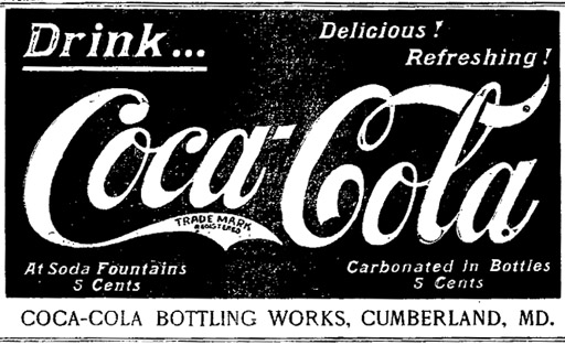 A 1905 ad for Coca-Cola, which we need hardly remind you is a registered trademark of the Coca-Cola Company. Credit: NewspaperArchive.com
