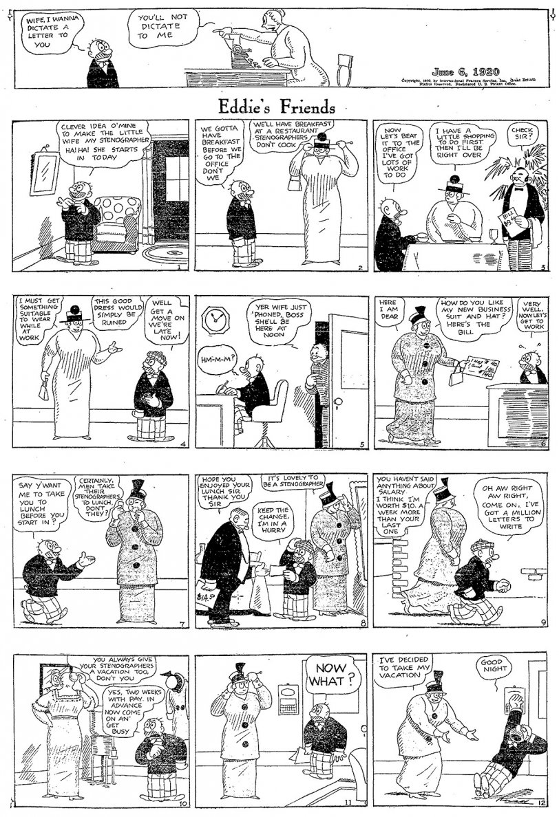 "Eddie's Friends" from June 6, 1920. Hold onto your chair. View full size.