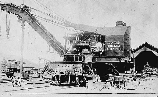 A photo of a crane used by the American Panama Canal company during canal construction.  Approximately 1911.