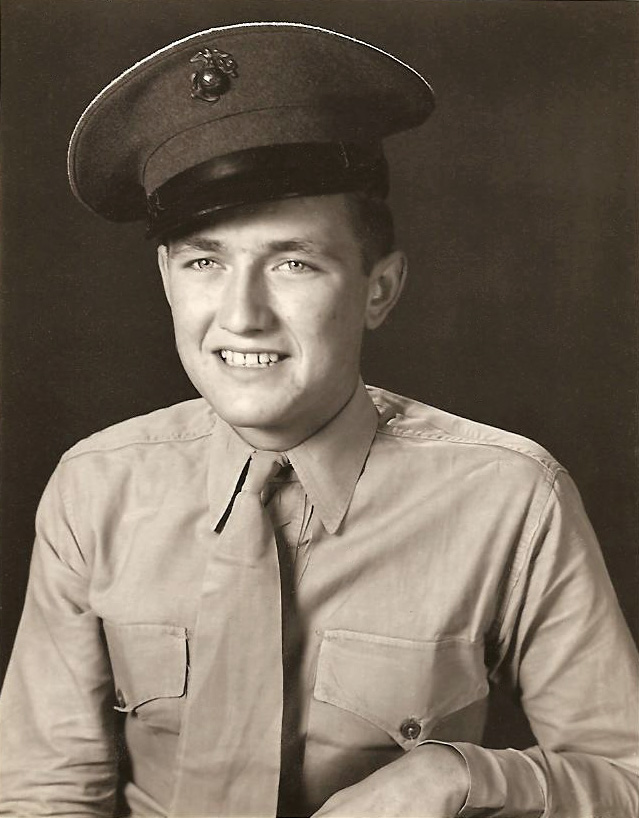In honor of Memorial Day, here is another photo taken of my dad shortly after he graduated from boot camp on 10 November 1945, which was his 17th birthday and the Corps' 170th. It was the beginning of a 35-year career. View full size.