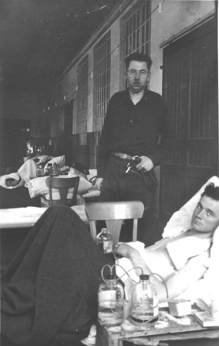 My grandfather served the US military in Germany as a physician in the 1940's. This photo shows the patient wards where he worked. View full size.