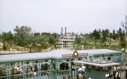 More early Disneyland, from a ancient suitcase found next to a freeway on ramp. View full size.
Great Pic!It's great to see these early photos.  We forget when visiting Disneyland now, with all of the mature trees, that at one time it was so new that the landscape was still juvenile- I wonder if that took away from the fantasy?
(ShorpyBlog, Member Gallery)