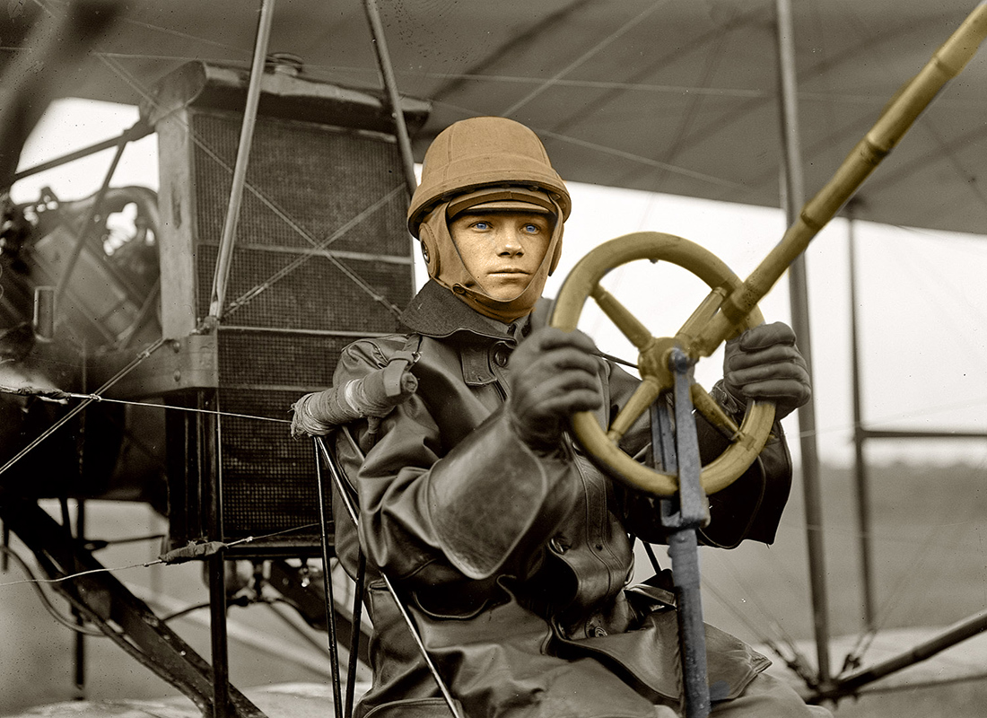 Colorized version of Flyboy 1912. View full size.
