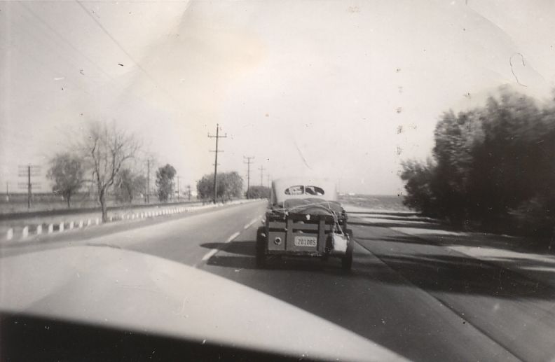 Driving back to LA from Yosemite, I'm thinking my grandma snapped this picture since she never drove once in her life. This section of highway 99 probably looks not much different today, except it's 4 lanes now.

