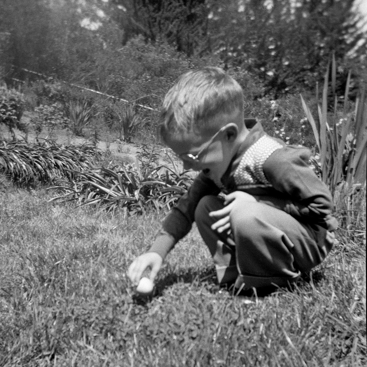 Looking at the expression on my face, I have to wonder if anything else ever made me quite as happy as finding that Easter egg 59 years ago. Of course, I was easier to please back then. View full size.