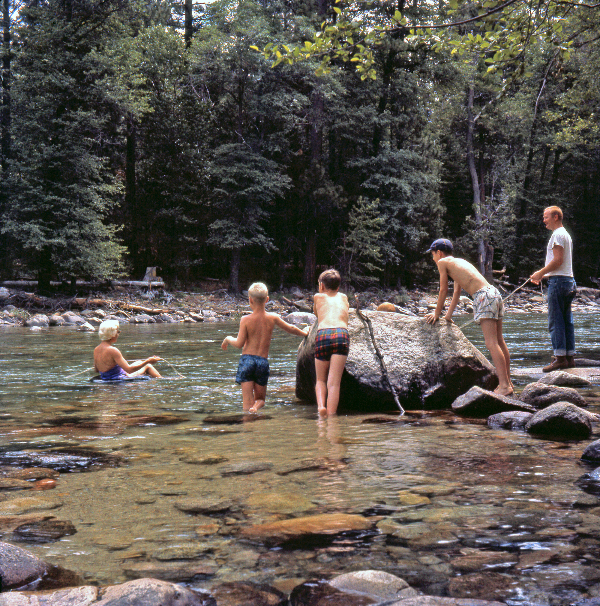 From slides found in a thrift store along with others taken around 1956 in Southern California. Not quite up there with Hubert Tuttle/Norman Rockwell but a slice of 50's life none the less. View full size.
