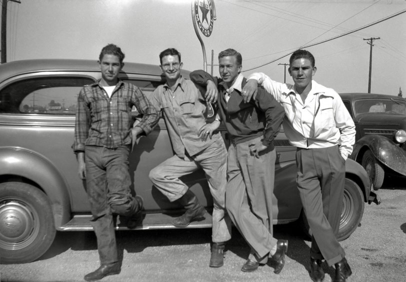 Manny, Moe, Jack and Fred? From the negatives I found at a Whittier book store. View full size.
