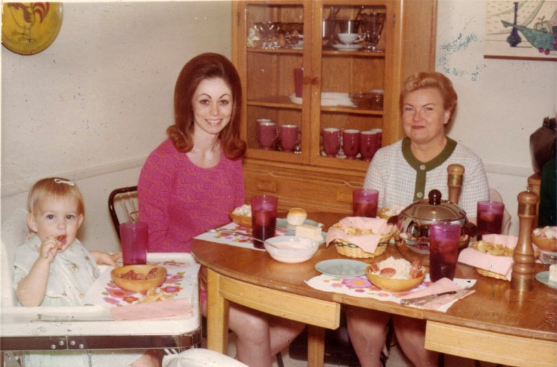 Dated April 1968, my grandmother Grace with friend of hers and daughter. This was taken about a year or so before my grandfather retired and moved him and grandma to Arizona. View full size.
