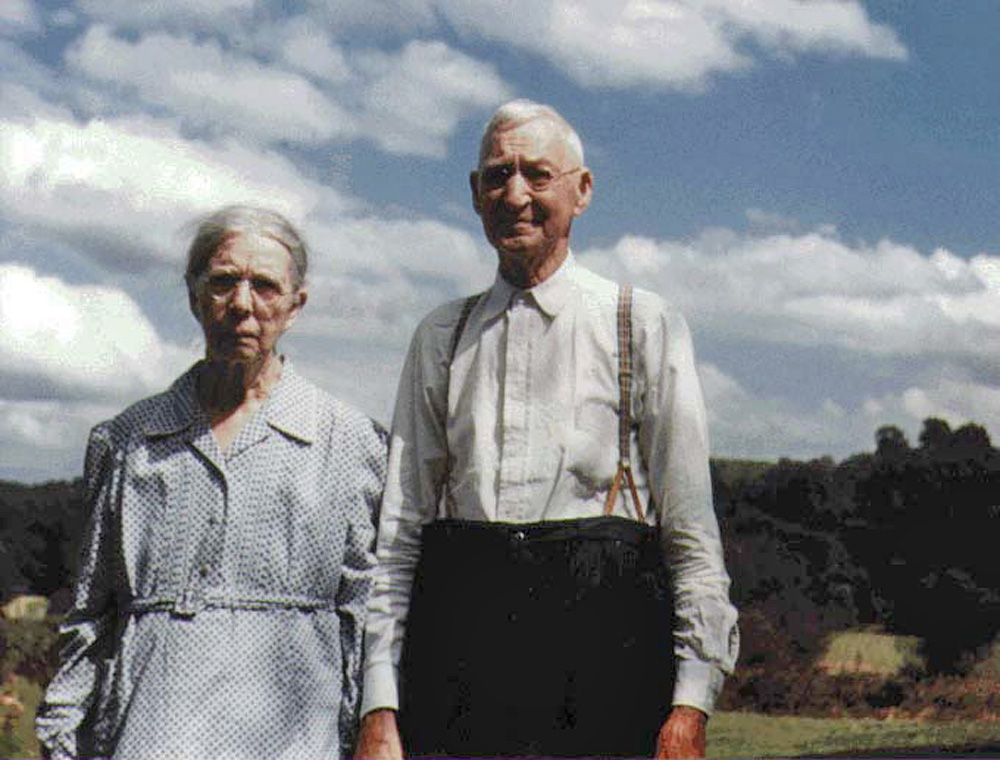 These are my great-grandparents, Charles Augustus and Minnie Brooks Vernon, in Glouster, Ohio, circa 1950.  