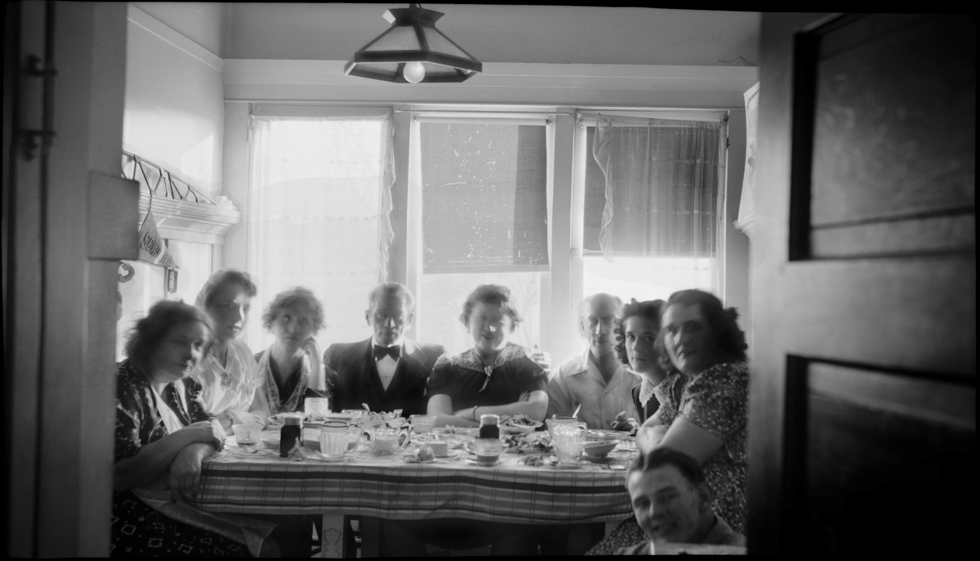 This is most likely southern California in the mid 1930s. Many of the faces are familiar from previous photos as friends and family of the Blisses. View full size.