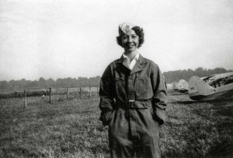 My mother, Daisy Luke, earned her pilot's wings at LSU in a program where students were taught to fly by the military in order to have a pool of flight capable people in the states that could move planes around when necessary. This picture was taken at Ryan airport and she was the first graduate of this program. Her husband, Captain W.J.Luke, was serving in the Army in the South Pacific. 
