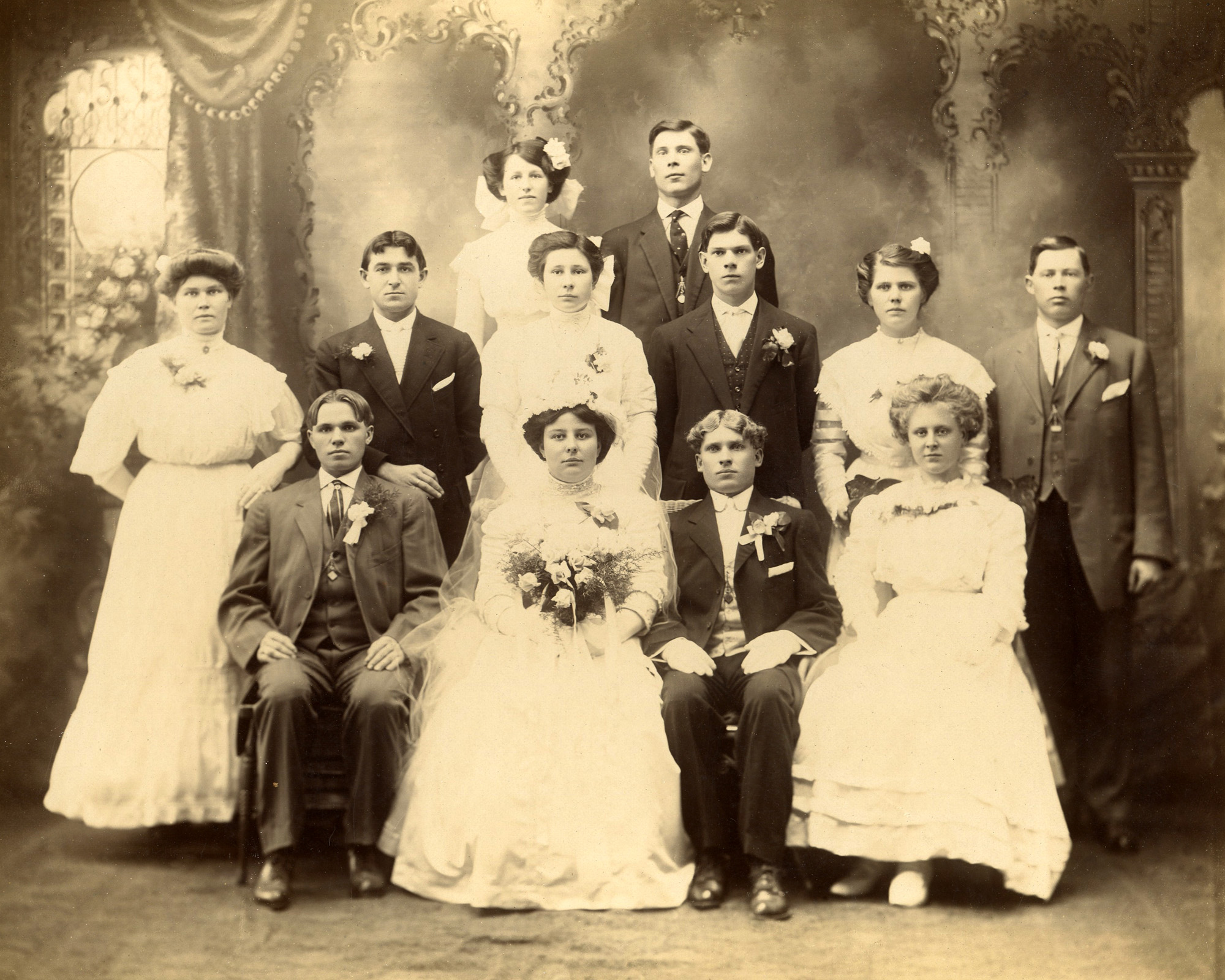 Lithuanian-American wedding. Anthony Willen married Mary Sidlewicz April 24th 1910 in Brockton, Mass. View full size.

[Relatives of yours? -tterrace]