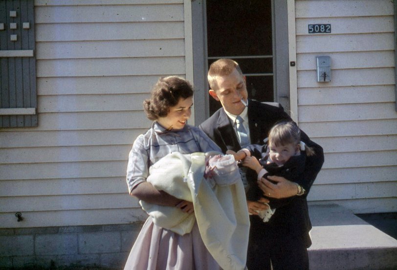 September 1957 on Adams Street in Gary, Indiana. Anscochrome slide.
