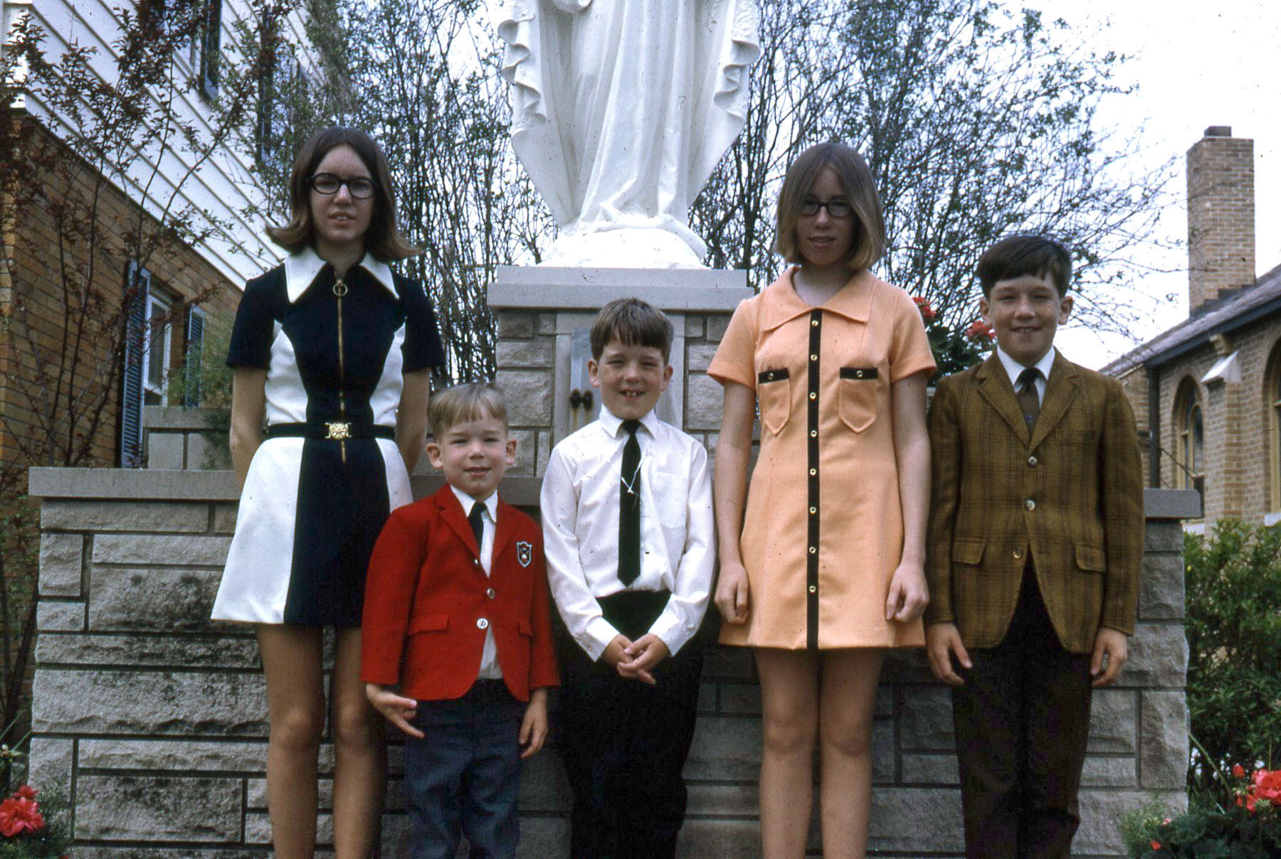 First Holy Communion  in 1971 at St. Joseph's Catholic Church in Rochester, Indiana, from a 35mm slide. View full size.