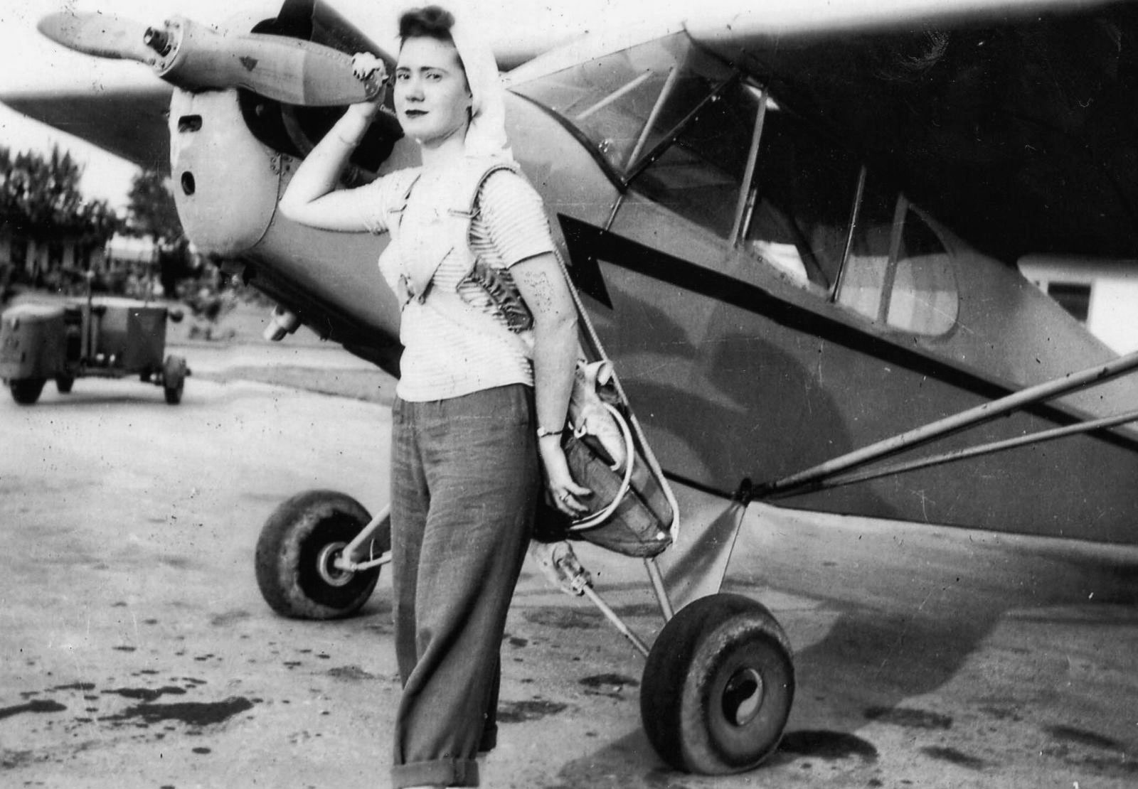 This is my grandmother in WASP training in Texas.  I think it was around 1943.  She passed away a couple of weeks ago at 88 years.  She kept that adventurous spirit until the end. View full size.