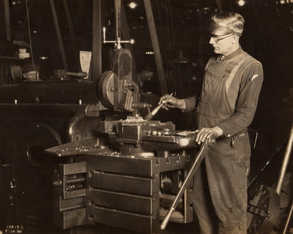 Great Grandfather, Sept. 30, 1930 at the Buick Motor Company in Flint, Michigan. View full size.