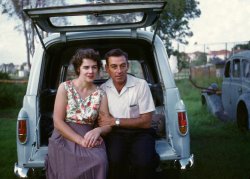 A great image of my wife's parents taken back in the 60s. I discovered this while going through a bunch of old Kodachrome slides. View full size.
(ShorpyBlog, Member Gallery)