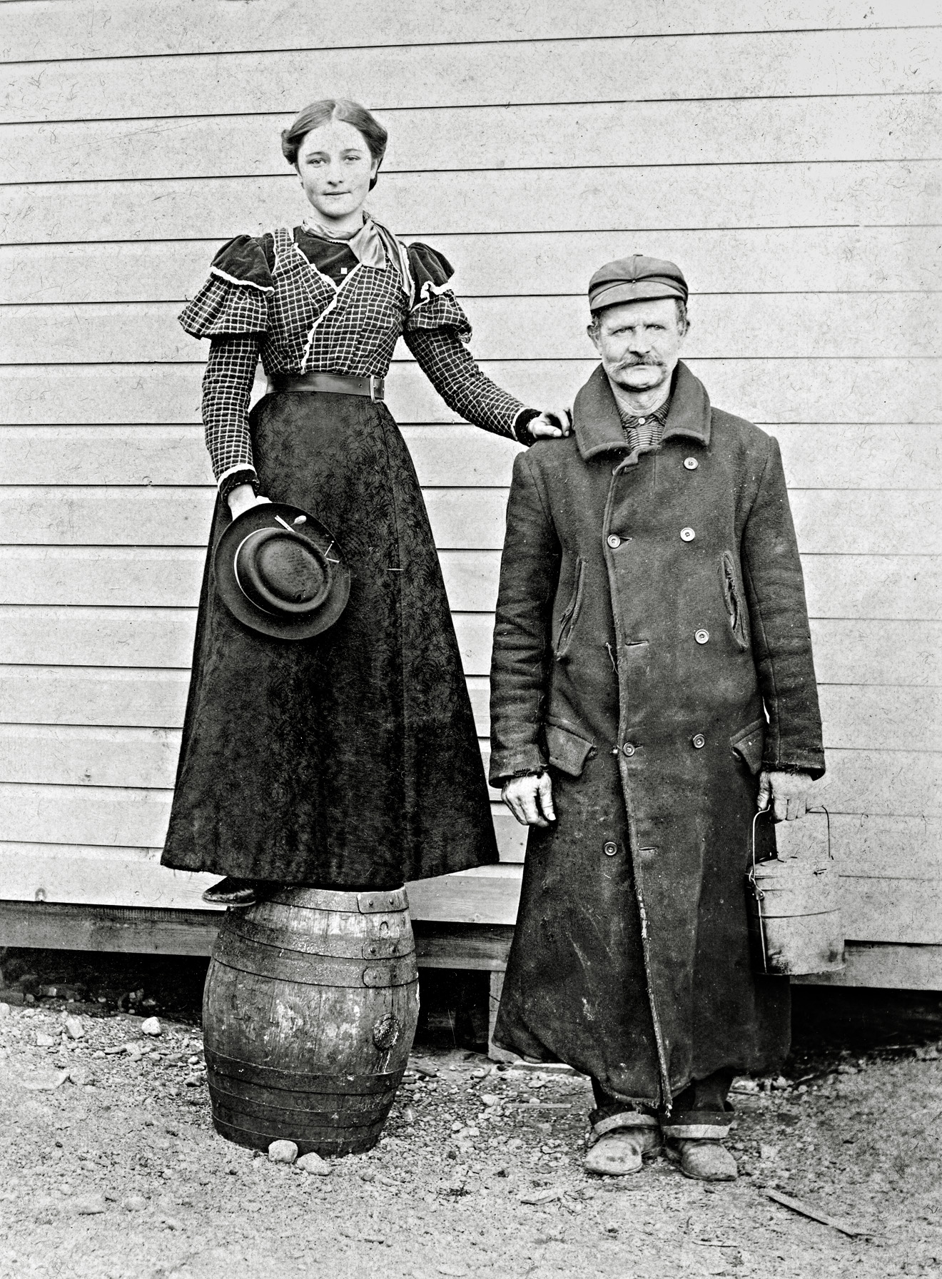 From the James Wallace glass plate collection (LaSalle, Illinois). James Wallace was born March 26, 1857 in Plainfield, Illinois son of John and Agnes (Taylor) Wallace who emigrated from Ayr, Scotland in about 1856, His sisters, Agnes and Annie, were born in Scotland and his younger sisters, Isabel and Jessica, in Illinois. He was a farmer, photographer, inventor and watch repairer and a member of the Waltham Presbyterian Church and director of the LaSalle National Bank in LaSalle, Illinois, He lived in Waltham Township in LaSalle County not too far from Starved Rock. He never married so has no children. He died on May 7, 1936 and is buried at Pleasant Hill Cemetery, Waltham Township, LaSalle County, Illinois. (Courtesy of the family of James Wallace & Kate Morris Dickerson) View full size.