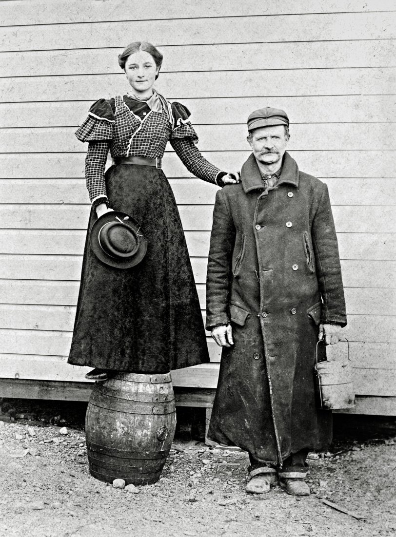 From the James Wallace glass plate collection (LaSalle, Illinois). James Wallace was born March 26, 1857 in Plainfield, Illinois son of John and Agnes (Taylor) Wallace who emigrated from Ayr, Scotland in about 1856, His sisters, Agnes and Annie, were born in Scotland and his younger sisters, Isabel and Jessica, in Illinois. He was a farmer, photographer, inventor and watch repairer and a member of the Waltham Presbyterian Church and director of the LaSalle National Bank in LaSalle, Illinois, He lived in Waltham Township in LaSalle County not too far from Starved Rock. He never married so has no children. He died on May 7, 1936 and is buried at Pleasant Hill Cemetery, Waltham Township, LaSalle County, Illinois. (Courtesy of the family of James Wallace &amp; Kate Morris Dickerson) View full size.
