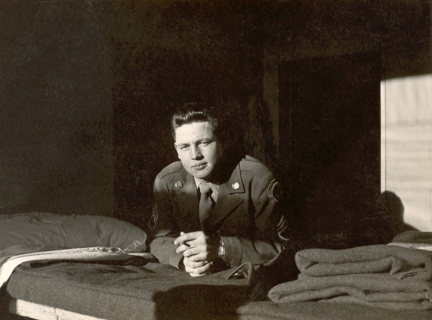 This is my dad, John Balvin in 1949 during the Berlin Airlift. I love this shot. It looks so "Hollywood." Great light. Great man. I don' know who took it or what format.  I just love it. View full size.