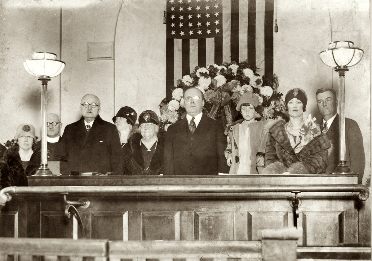 My great-grandfather Leo Healy (center) is installed as the youngest judge in New York City at the age of 34. Flatbush Court, Brooklyn, NY circa 1925.