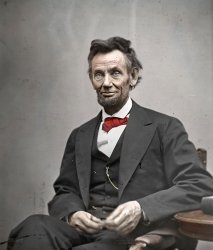 Abraham Lincoln, colorized. View full size.