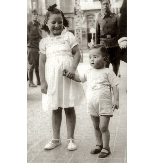My mother Paloma and my uncle Eugenio. 1940, Zaragoza  Spain. This is in the first months after the Spanish Civil War. Hard times.