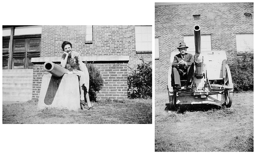 My Mom (Ruth Bozeman) and Dad (James Bozeman) in front of the Old Selma Armory Selma, Alabama in the early Forties! View full size.