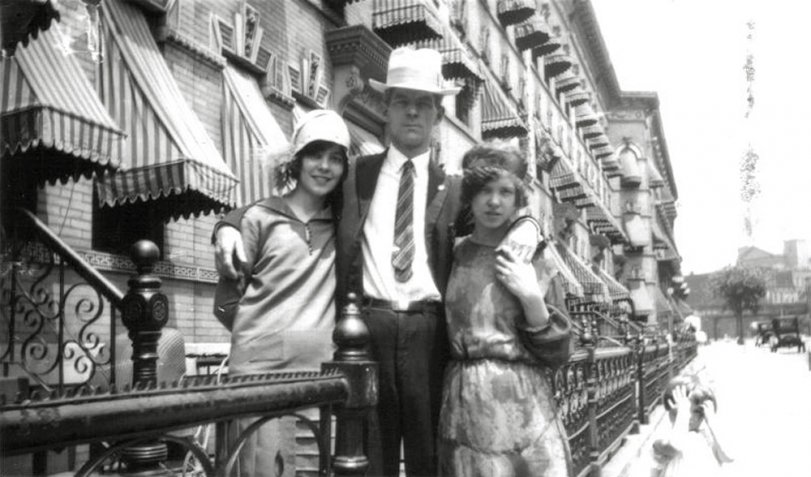 Taken on steps of brownstone (believe it was on Union Street) of my mother and her father and sister. View full size.
