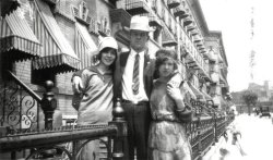 Taken on steps of brownstone (believe it was on Union Street) of my mother and her father and sister. View full size.
(ShorpyBlog, Member Gallery)