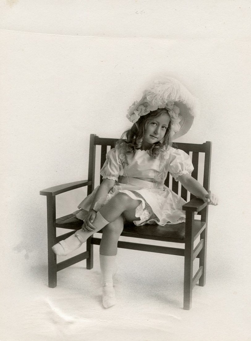 This picture was taken of my mother, Gladys Wagner, sometime around 1906 or 1907 in San Francisco. View full size.
